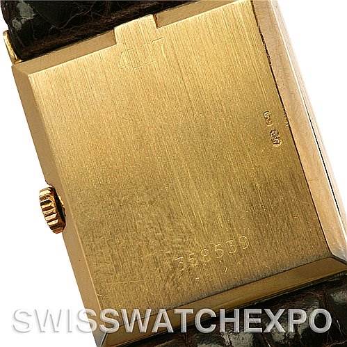 The image shows the back case and crown of a Rolex Cellini 4127 Men's Yellow Gold Brown Dial 4127 Men's Yellow Gold Brown Dial watch at a close-up angle.