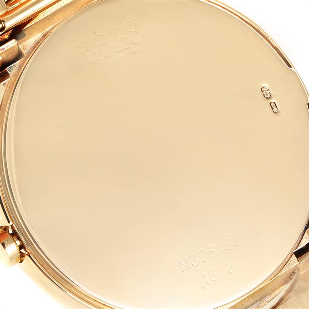 This image shows the back case of a Rolex Cellini 6623 Men's Yellow Gold Beige Dial 6623 Men's Yellow Gold Beige Dial watch, highlighting the engraved model number and hallmarks.