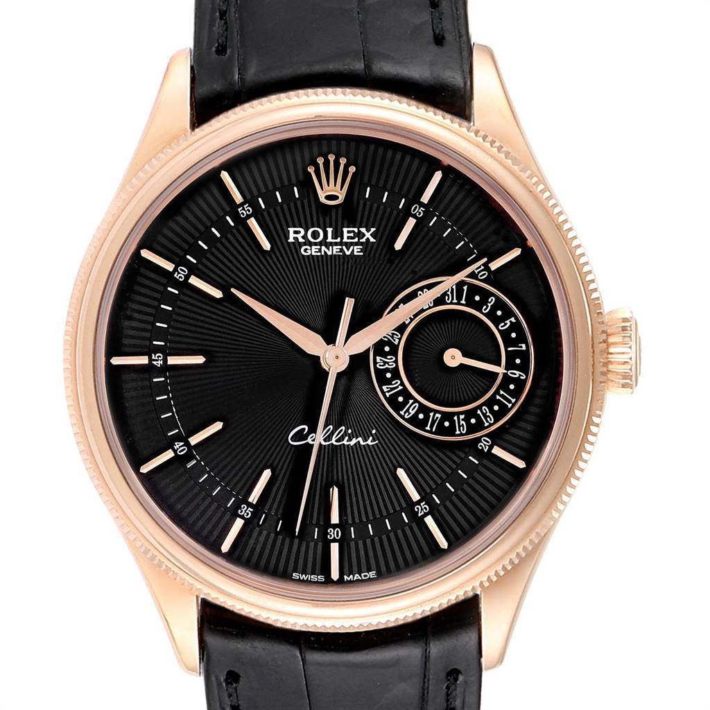 Rolex Cellini Date 18K Everose Gold Automatic Mens Watch 50515 Box Card ...