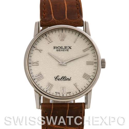 Photo of Rolex Cellini Classic mens 18k white gold 5116/9 UNWORN