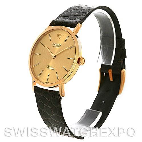 Rolex  Cellini Classic Mens 18k Y Gold Watch 4112 Unworn SwissWatchExpo