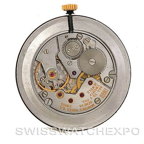 This image shows the internal mechanism of a Rolex Cellini 5112 Yellow Gold  5112 Yellow Gold  watch from a top-down view.