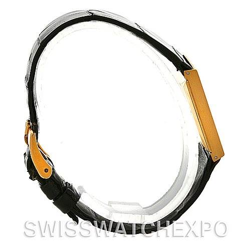 The image shows a Rolex Cellini 4017 Men
s Yellow Gold Champagne Dial 4017 Men
s Yellow Gold Champagne Dial watch from a side angle, highlighting the clasp and part of the strap.