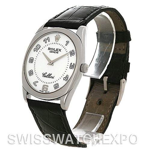 Rolex Cellini Danaos 4233 18k White Gold Mens Watch SwissWatchExpo