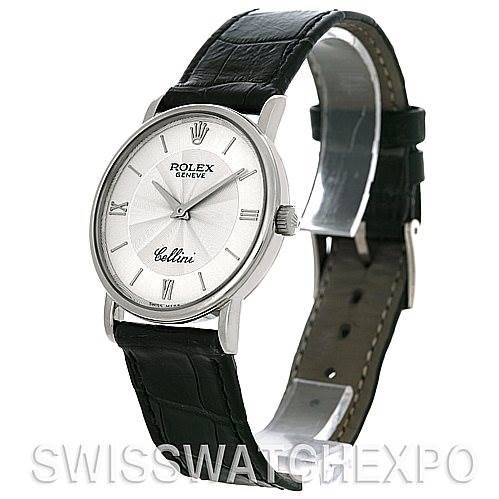 Rolex Cellini Classic Mens 18K White Gold 5115 SwissWatchExpo