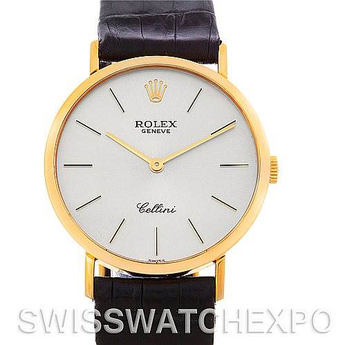 Rolex Cellini Classic Mens 18k Yellow Gold Watch 4112 SwissWatchExpo