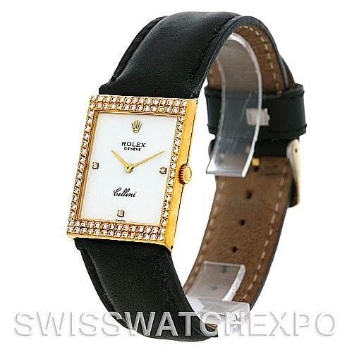 Rolex Cellini Vintage 18k Yellow Gold Diamond Watch 4032 SwissWatchExpo