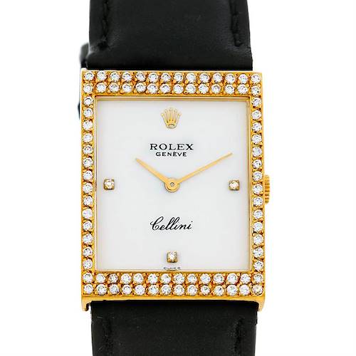 Photo of Rolex Cellini Vintage 18k Yellow Gold Diamond Watch 4032