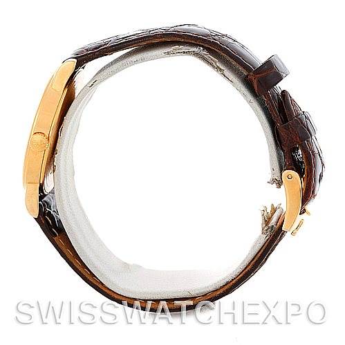 The image shows the side view of a Rolex Cellini 5115 Men's Yellow Gold Beige Dial 5115 Men's Yellow Gold Beige Dial watch, highlighting the strap and the clasp.