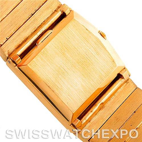 The image shows the back of a Rolex Cellini 4017 Men's Yellow Gold Champagne Dial 4017 Men's Yellow Gold Champagne Dial watch, focusing on the case back and part of the bracelet.