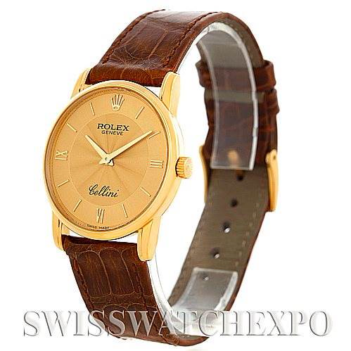 Rolex Cellini Classic Mens 18K Yelow Gold Watch 5116 SwissWatchExpo