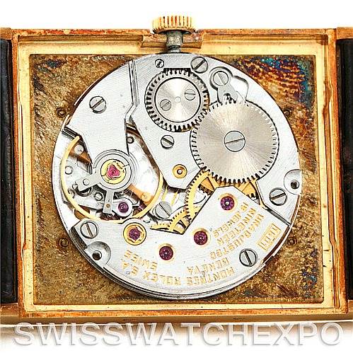 The image shows the internal mechanical components of a Rolex Cellini 4027 Men's Yellow Gold Champagne Dial 4027 Men's Yellow Gold Champagne Dial watch from a top-down angle.