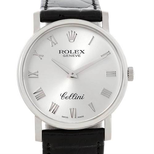 Photo of Rolex Cellini Classic 5115 Mens 18K White Gold Watch Unworn