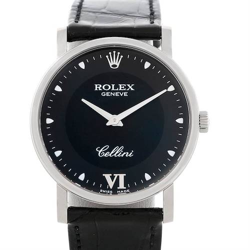 Photo of Rolex Cellini Classic Mens 18K White Gold 5115 Watch Unworn
