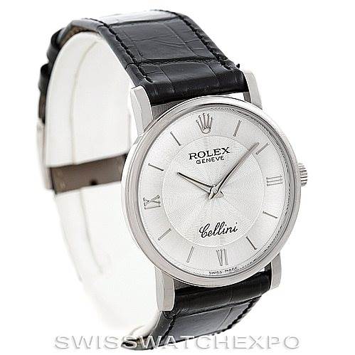 Rolex Cellini Classic Mens 18K White Gold Watch 5115 Unworn ...