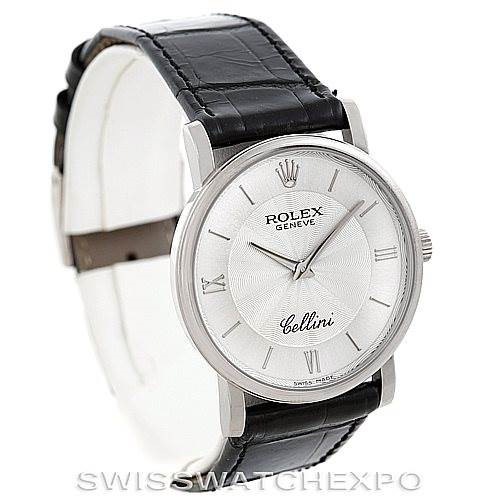 Rolex Cellini Classic Mens 18K White Gold Watch 5115 Unworn SwissWatchExpo