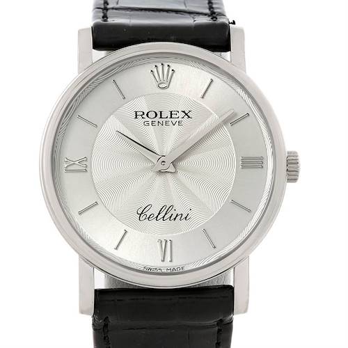 Photo of Rolex Cellini Classic Mens 18K White Gold Watch 5115 Unworn