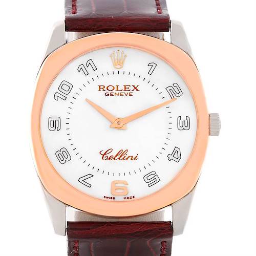 Photo of Rolex Cellini Danaos 18k White and Rose Gold Watch 4233 Box Papers