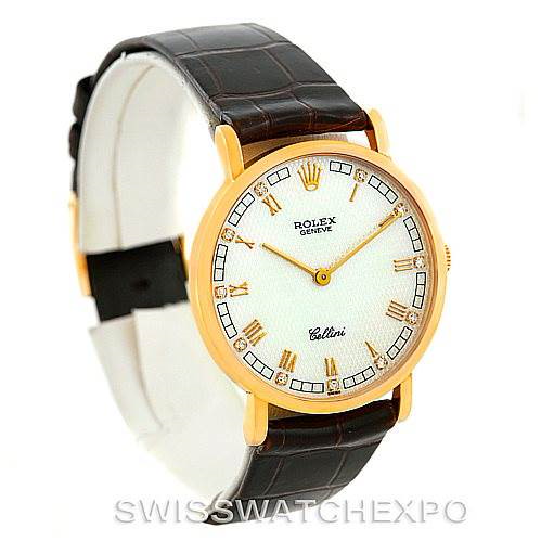 Rolex Cellini Classic 18k Yellow Gold Diamond Watch 5112 SwissWatchExpo