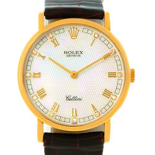 Photo of Rolex Cellini Classic 18k Yellow Gold Diamond Watch 5112