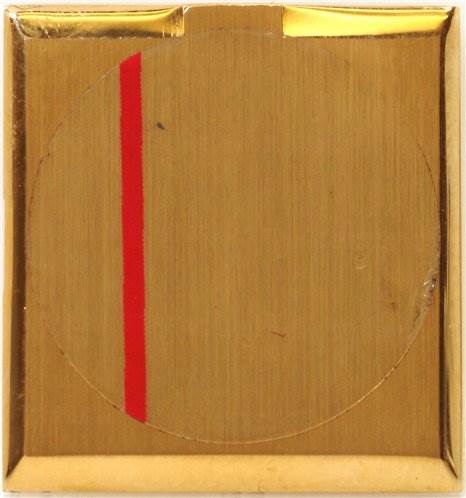 The image shows a close-up of a gold-colored square dial for a Rolex Cellini 4016 Men's Yellow Gold White Dial 4016 Men's Yellow Gold White Dial watch.