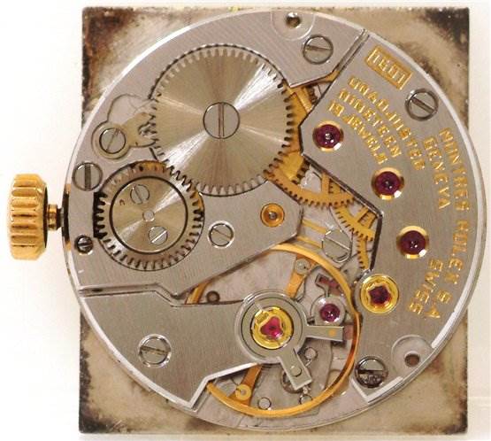 This image shows the internal mechanical movement of the Rolex Cellini 4012 Men's Yellow Gold White Dial 4012 Men's Yellow Gold White Dial watch, viewed from a top-down angle.
