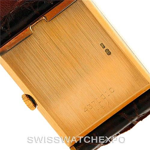 The image shows the back case and crown of a Rolex Cellini 4127 Men
s Yellow Gold Brown Dial 4127 Men
s Yellow Gold Brown Dial watch.