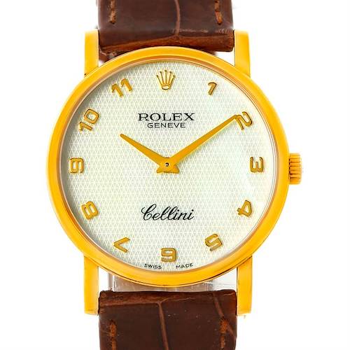 Photo of Rolex Cellini Classic Mens 18K Yellow Gold Mother of Pearl Dial Watch 5115