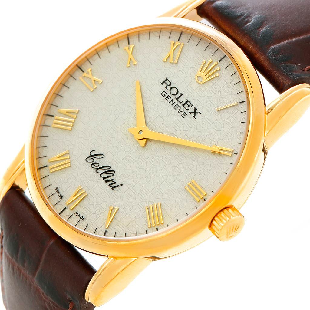Rolex Cellini Classic 18k Yellow Gold Jubilee Dial Watch 5116 Swisswatchexpo 0261