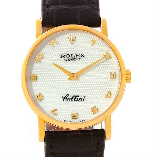 Photo of Rolex Cellini Classic Mens Yellow Gold Mother of Pearl Watch 5115