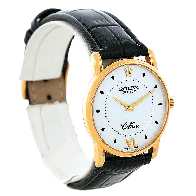 Rolex Cellini Classic 18k Yellow Gold Silver Dial Watch 5116 ...