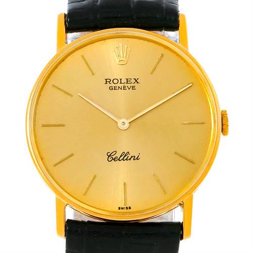 Photo of Rolex Cellini Classic Mens 18k Yellow Gold Watch 3833