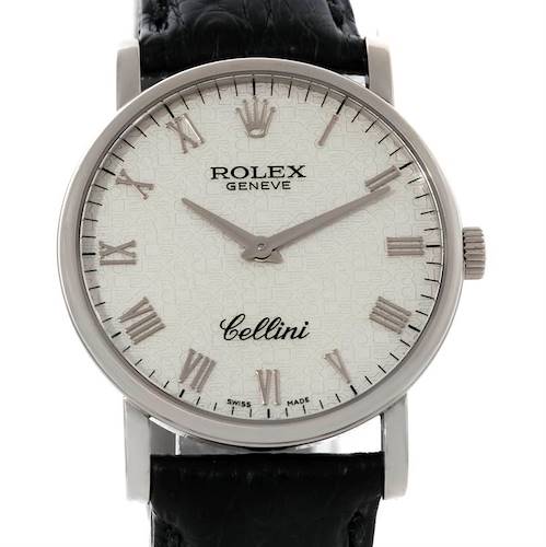 Photo of Rolex Cellini Classic Mens 18K White Gold Watch 5115