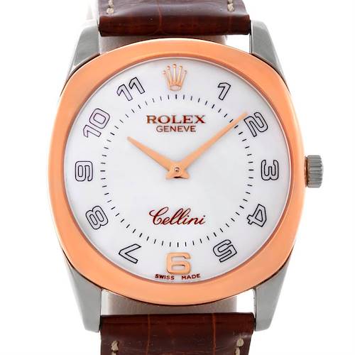 Photo of Rolex Cellini Danaos 18k White Rose Gold Watch 4233