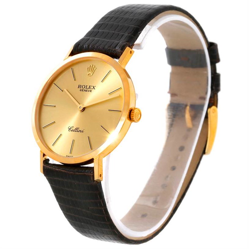 Rolex Cellini Classic Mens 18k Yellow Gold Watch 4112 SwissWatchExpo