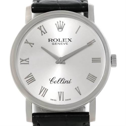 Photo of Rolex Cellini Classic Mens 18K White Gold Watch 5115