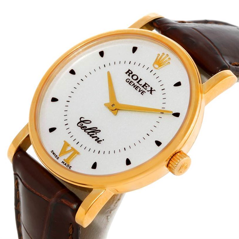 Rolex Cellini Classic Mens 18K Yellow Gold Watch 5115 SwissWatchExpo