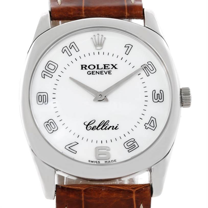 Rolex Cellini Danaos 18k White Gold Mens Watch 4233 | SwissWatchExpo