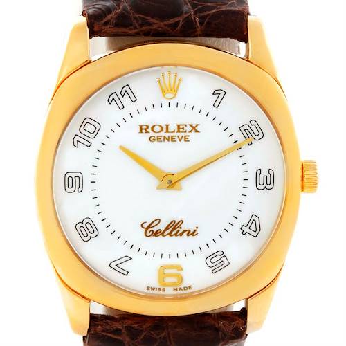 Photo of Rolex Cellini Danaos 18k Yellow Gold White Dial Mens Watch 4233