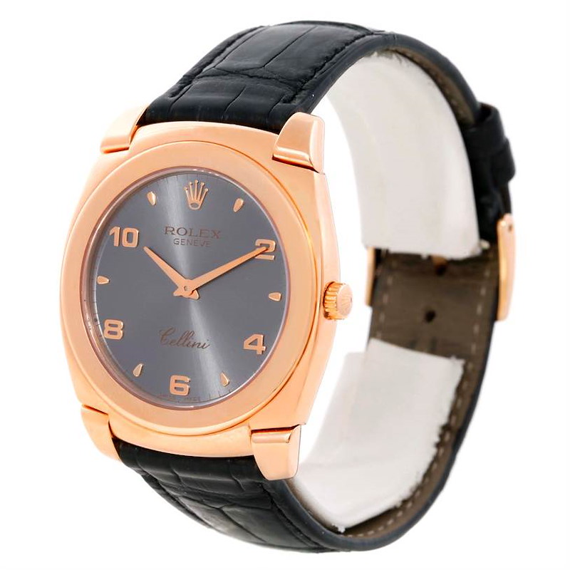 Rolex Cellini Cestello 18K Rose Gold Slate Dial Watch 5330 SwissWatchExpo
