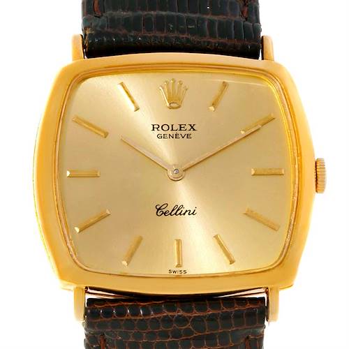 Photo of Rolex Cellini Vintage 18k Yellow Gold Champagne Dial Watch 3805