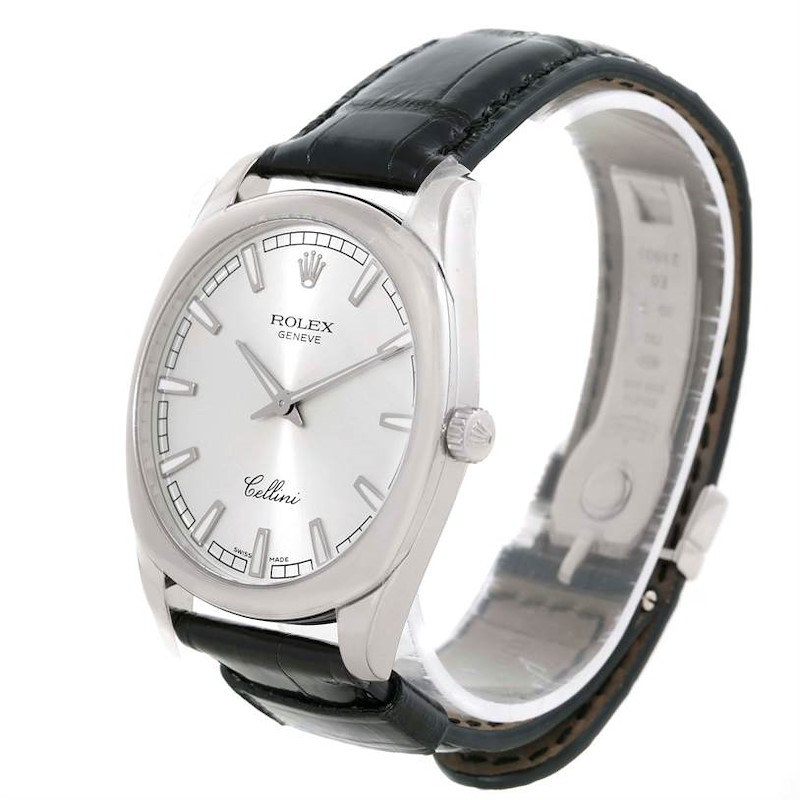 Rolex Cellini Danaos 18k White Gold Silver Dial Watch 4243/8 Unworn SwissWatchExpo