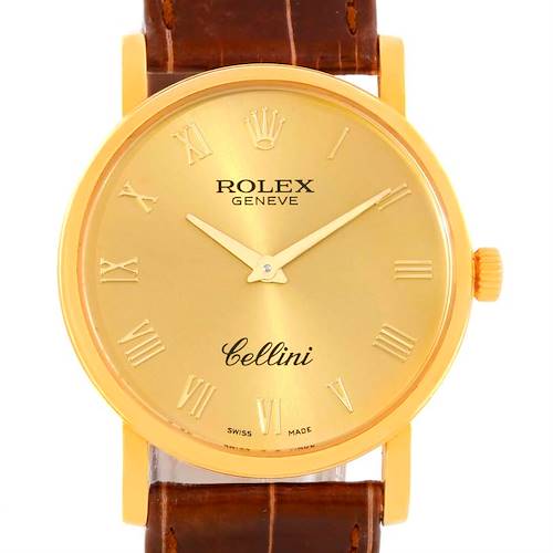 Photo of Rolex Cellini Classic Mens 18K Yellow Gold Watch 5115 Unworn