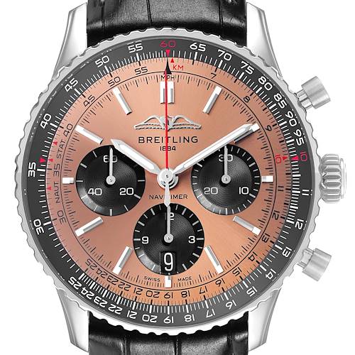 Photo of Breitling Navitimer B01 Steel Copper Dial Mens Watch AB0138 Box Card