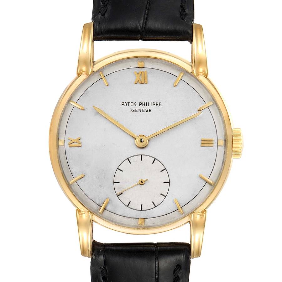 Patek Philippe Calatrava 18K Yellow Gold Vintage Mens Watch 2430 SwissWatchExpo