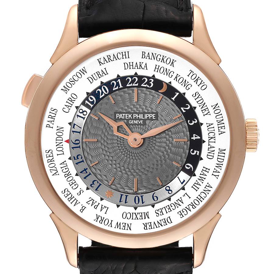 Patek Philippe World Time Complications Rose Gold Mens Watch 5230 SwissWatchExpo