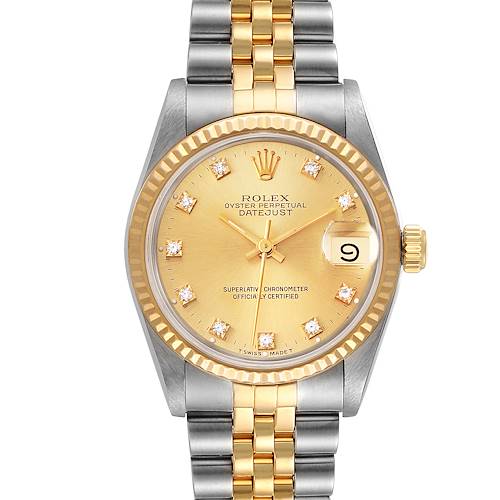 Photo of NOT FOR SALE Rolex Datejust Midsize 31 Steel Yellow Gold Diamond Ladies Watch 68273 PARTIAL PAYMENT