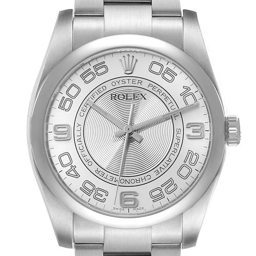 Photo of Rolex Oyster Perpetual 36mm Silver Concentric Dial Steel Mens Watch 116000