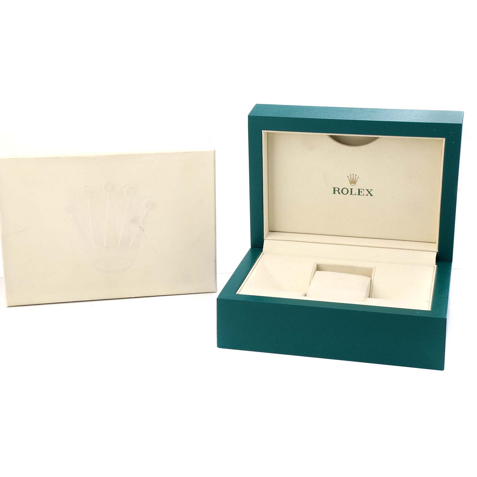 The image shows the open box and outer packaging for a Rolex Sky-Dweller 336934 Men's Stainless Steel White Dial watch.