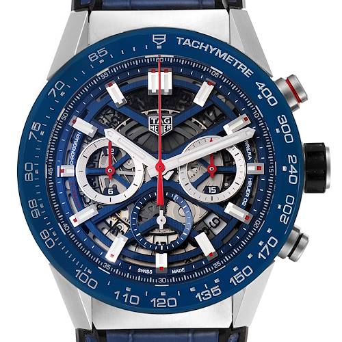 Photo of NOT FOR SALE Tag Heuer Carrera Blue Skeletonized Dial Mens Watch CBG2A11 Box Card PARTIAL PAYMENT